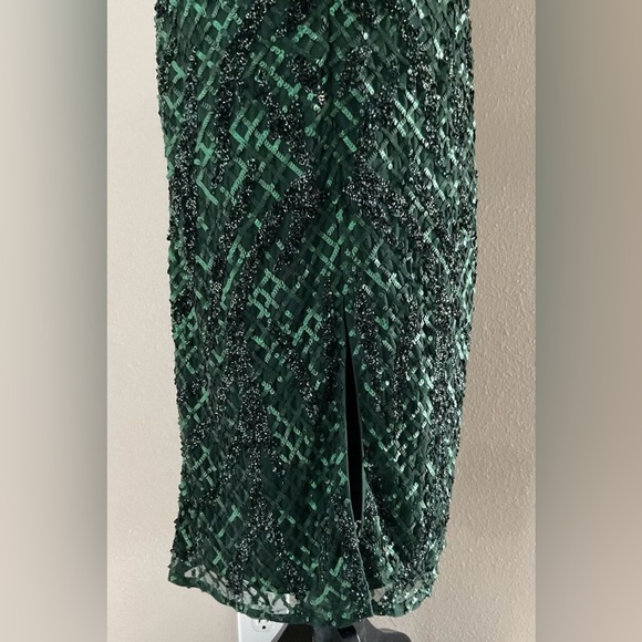 Mac Duggal Green Sequin Midi Dress - Picture 13 of 16